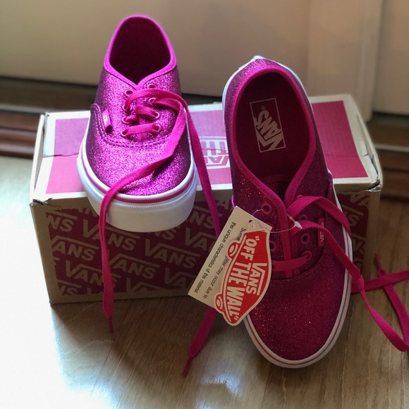 Vans Other - Vans Authentic glitter rosy girls size 3 shoes